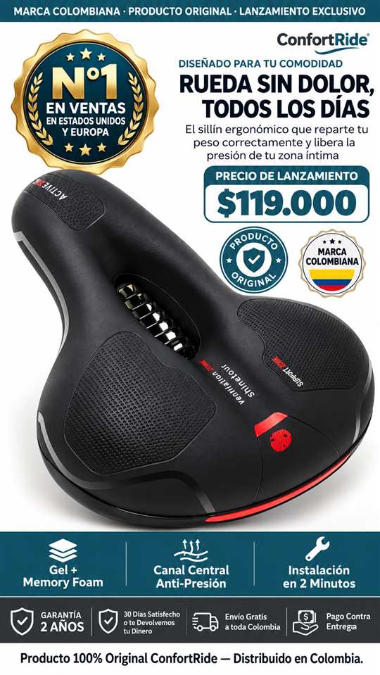 Sillin antiprostatico Confort Ride vuelve a disfrutar de la bici APROVECHA PRECIO DE LANZAMIENTO
