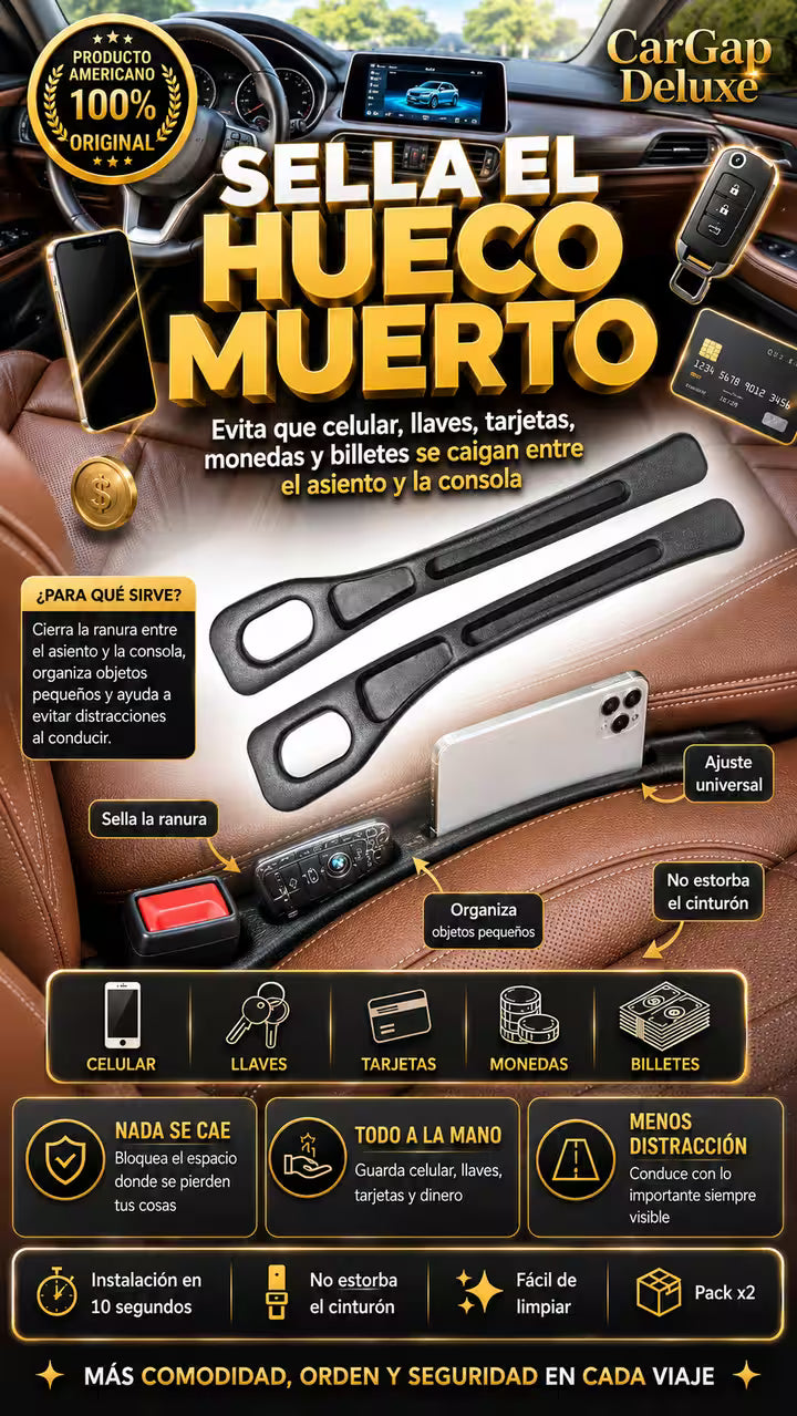 CarGap Deluxe PRODUCTO AMERICANO · 100% ORIGINAL DEJA DE BUSCAR COSAS EN EL HUECO DEL TERROR🤪🤣