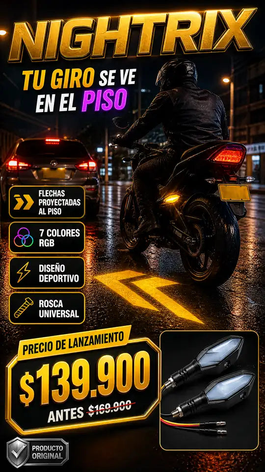 Sabias que muchos accidentes en moto ocurren por falta de visualizacion toma medidas hoy y evita dolores de cabeza