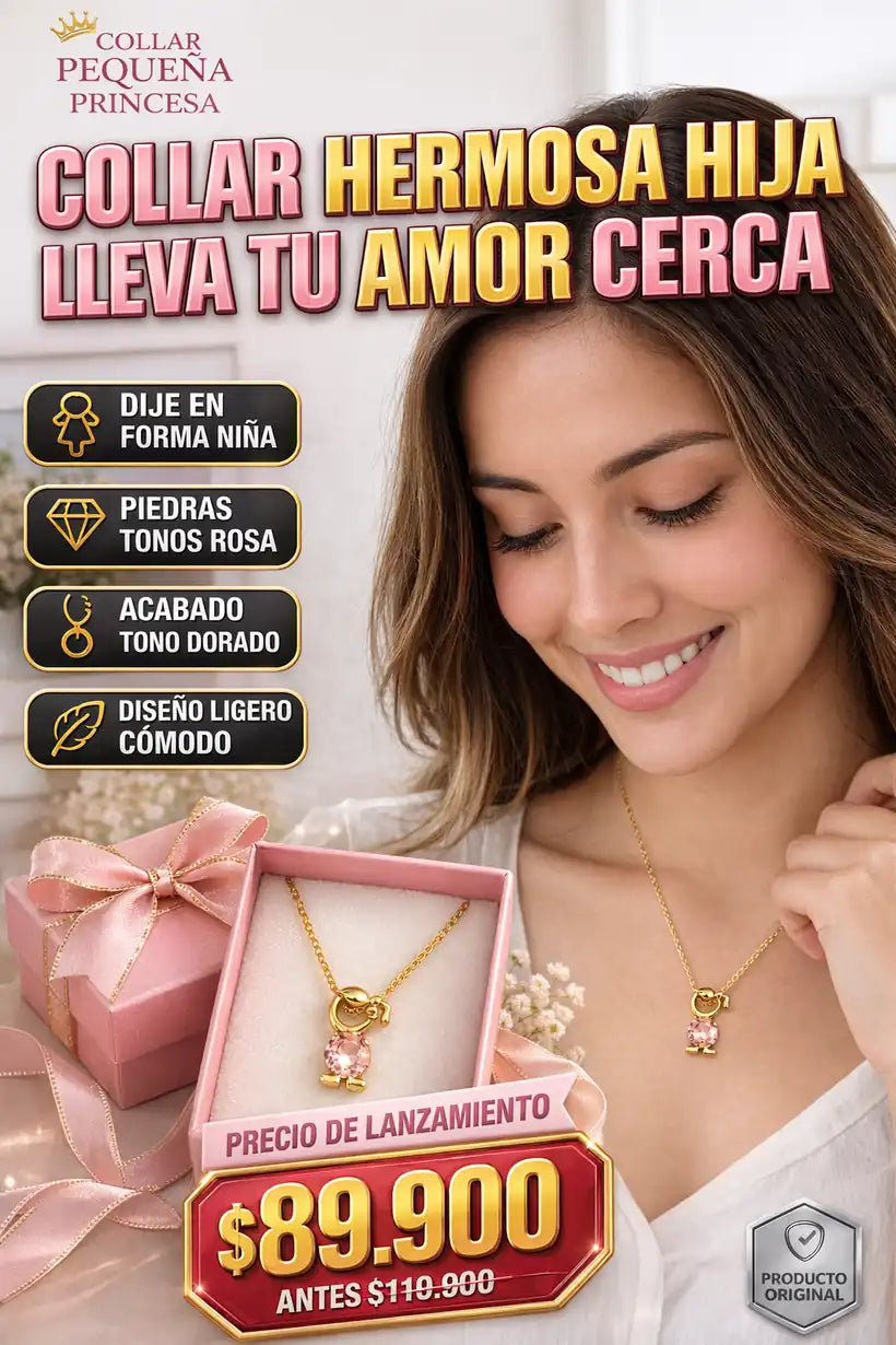 ¿Buscas un regalo con significado real? Con el collar COLLAR PEQUEÑA PRINCESA llevas a tu hija en tu corazón
