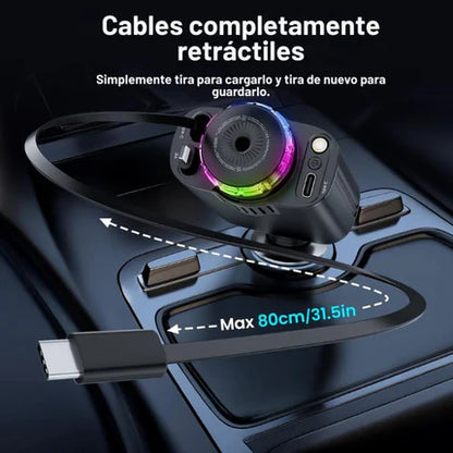 FreshDrive® 5 en 1 Cargador ANDROID Y IPHONE + Aromaterapia + Luz Estelar + 3 Esencias gratis 🔥HOY 35% DCTO🔥